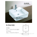 white square small art ceramic wash bathroom basin/K-D44165